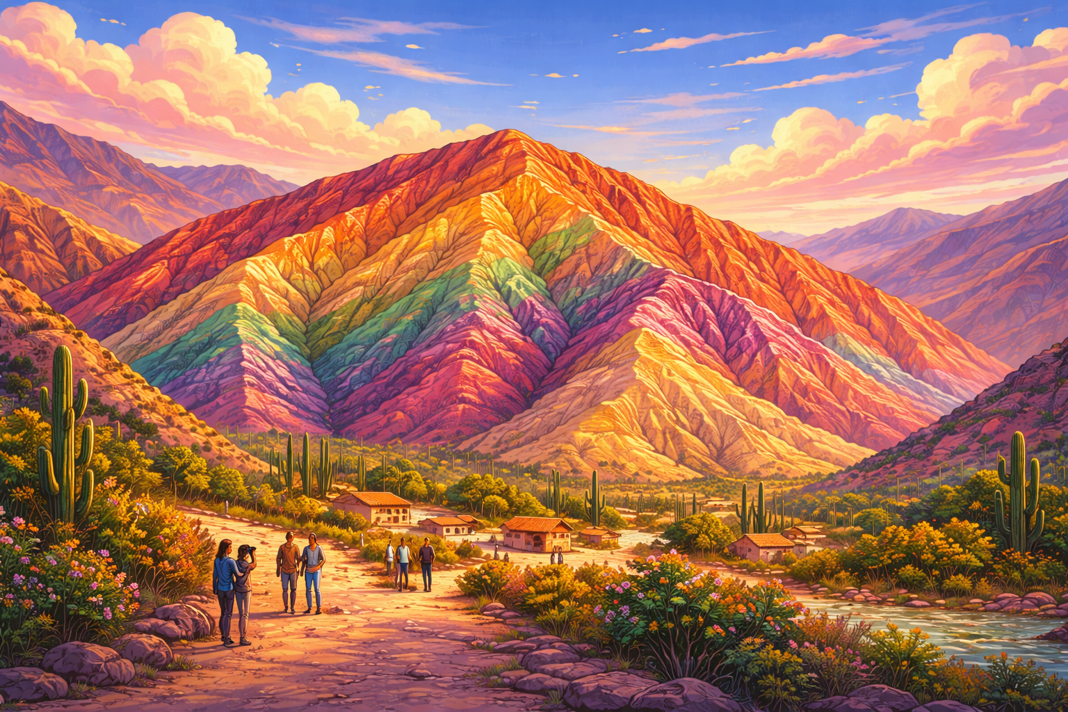 Cerro de los Siete Colores en Purmamarca, Jujuy